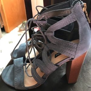 Open toe, strap ankle heels size 6 1/2